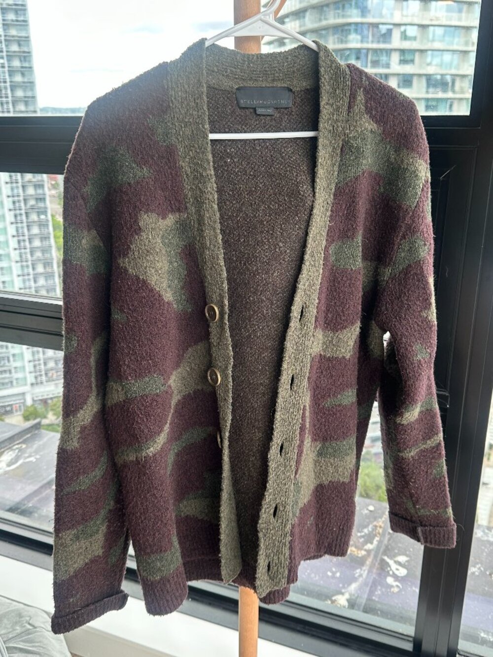 Stella McCartney Abstract Camo Wool Jacket Size S Made Italy